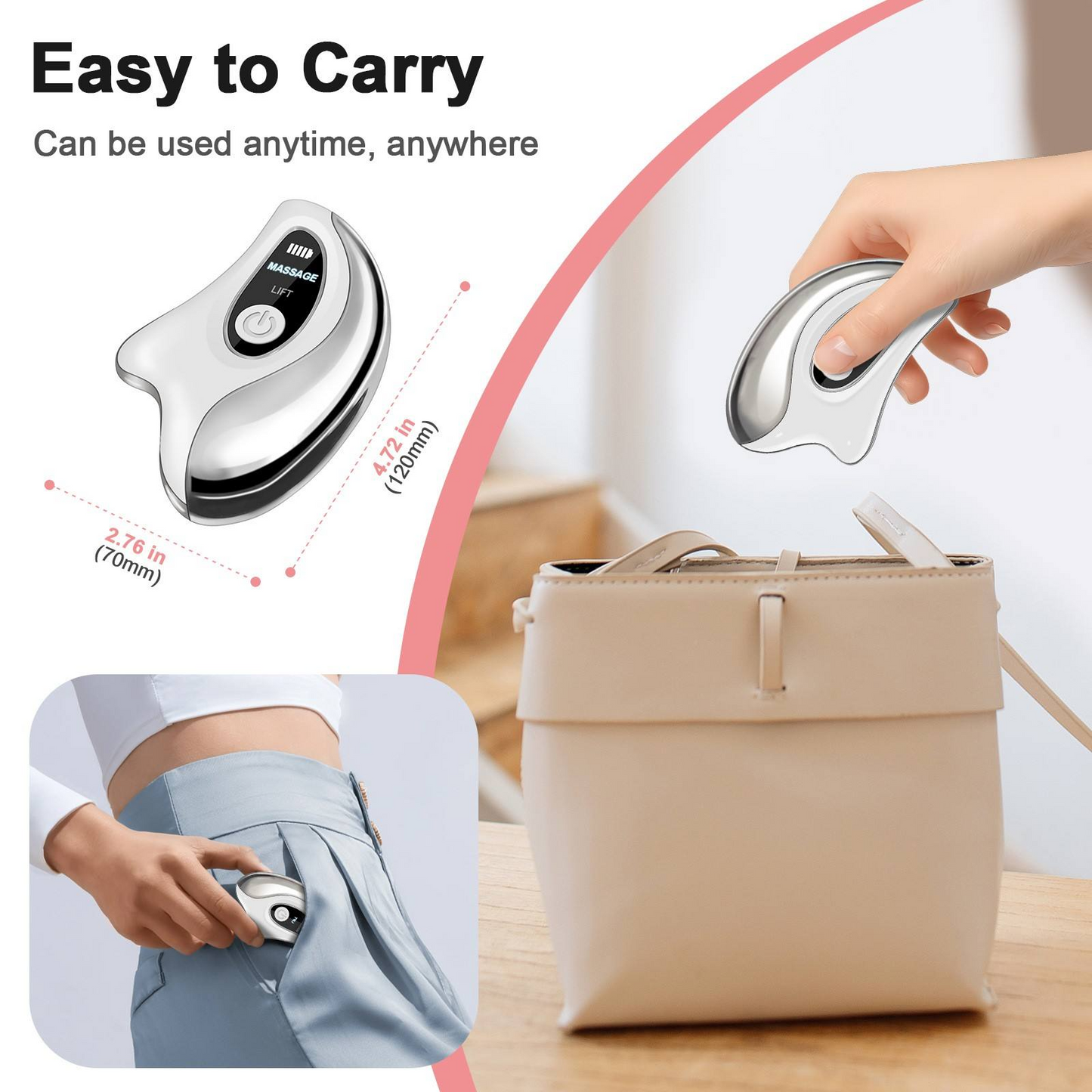 2-in-1 Hot & Vibration Facial Massager – Electric Gua Sha Beauty Device