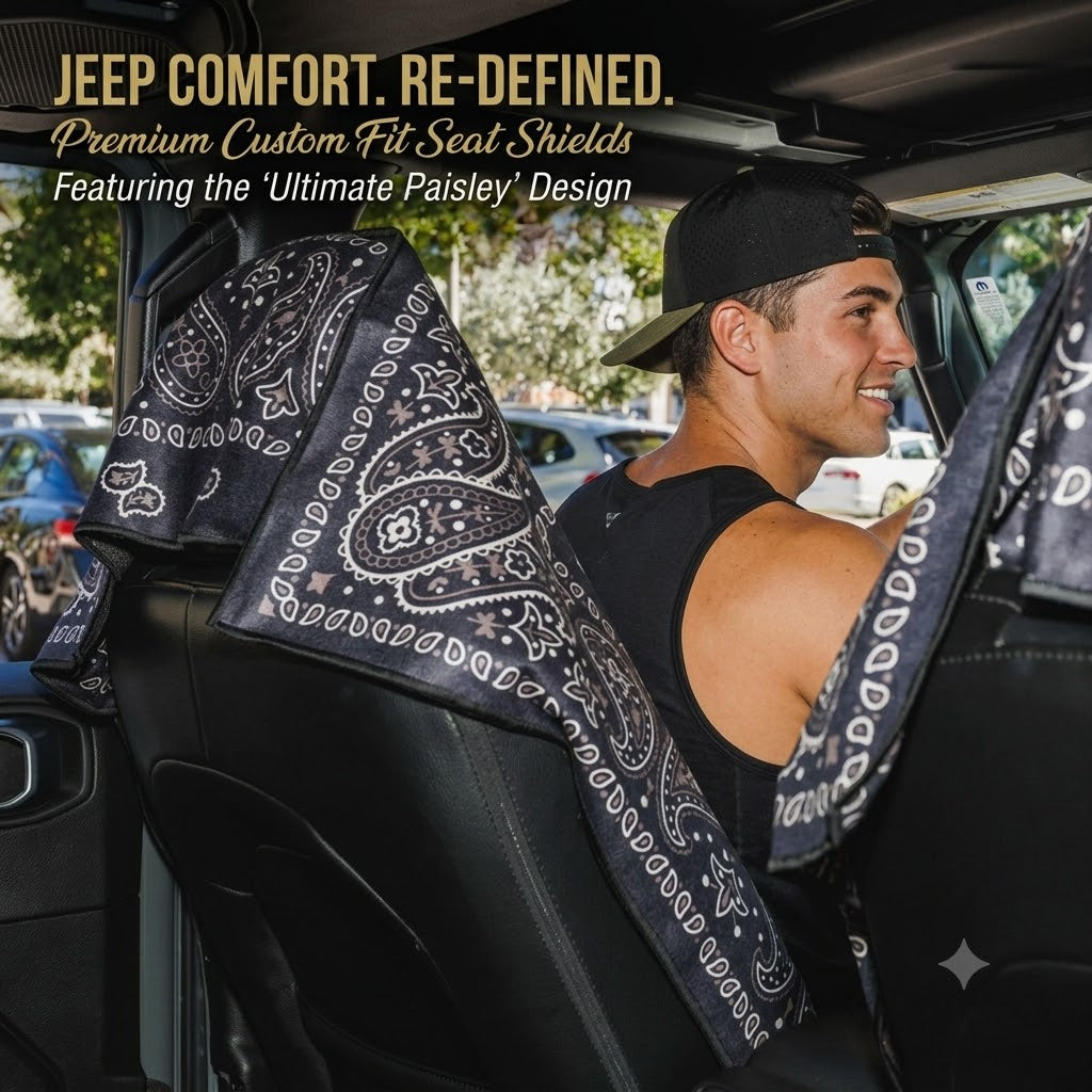 Microfiber Full-Size Car Seat Cover (Paisley Pattern)