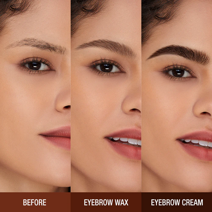 2-in-1 Brow Wax & Eyebrow Cream – Black & Brown Waterproof Brow Styling Kit