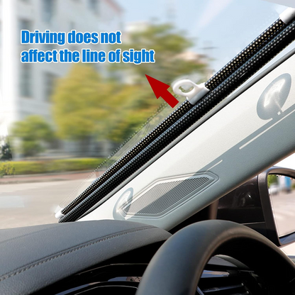Retractable Car Window Sunshade – Nail-Free Suction Cup Blackout Roller Blind