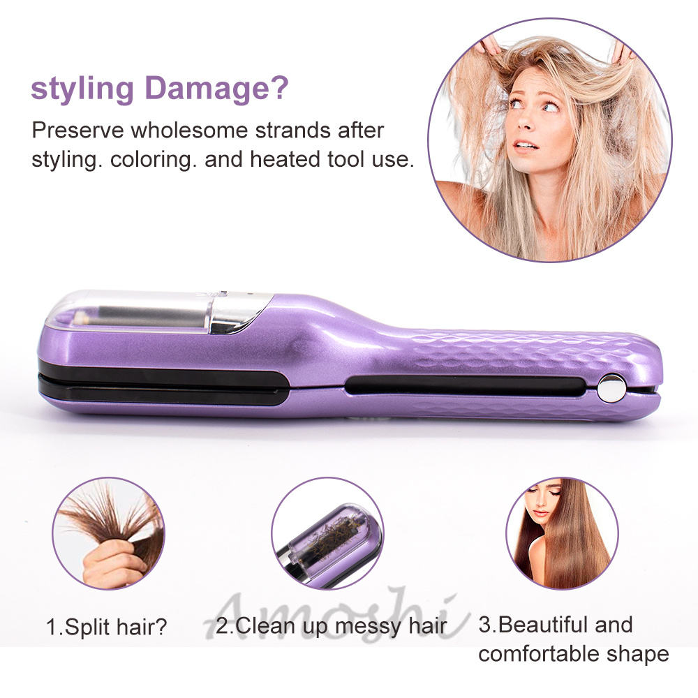 High-Performance Automatic Split End Remover – Rechargeable Hair Trimming Tool