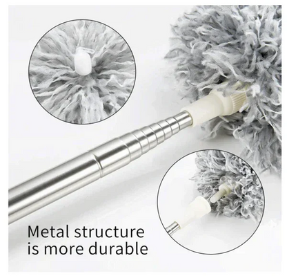 Telescopic Electrostatic Feather Duster – Extendable Dust Cleaning Tool for Ceilings & Hard-to-Reach Areas