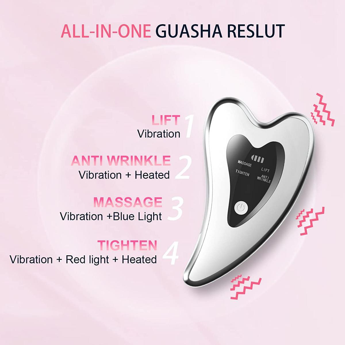 2-in-1 Hot & Vibration Facial Massager – Electric Gua Sha Beauty Device