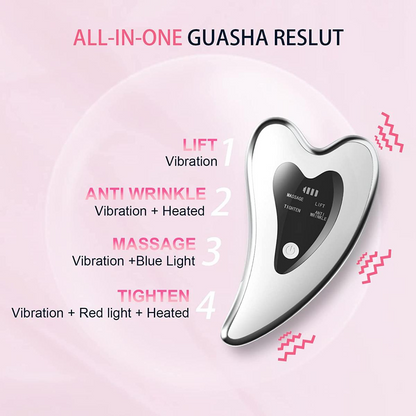 2-in-1 Hot & Vibration Facial Massager – Electric Gua Sha Beauty Device